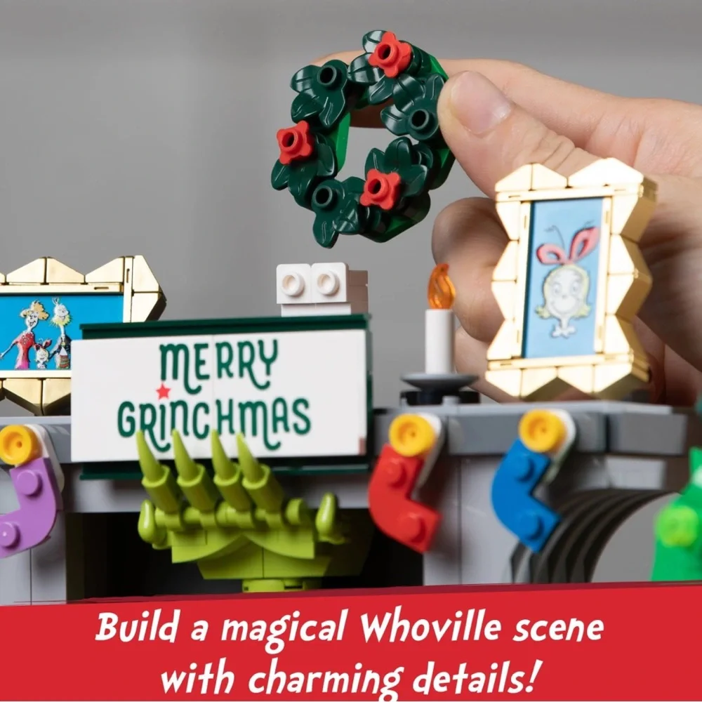 LEGO BRICKCRAFT The GRINCH Dr. Seuss Christmas Fireplace Set - NEW